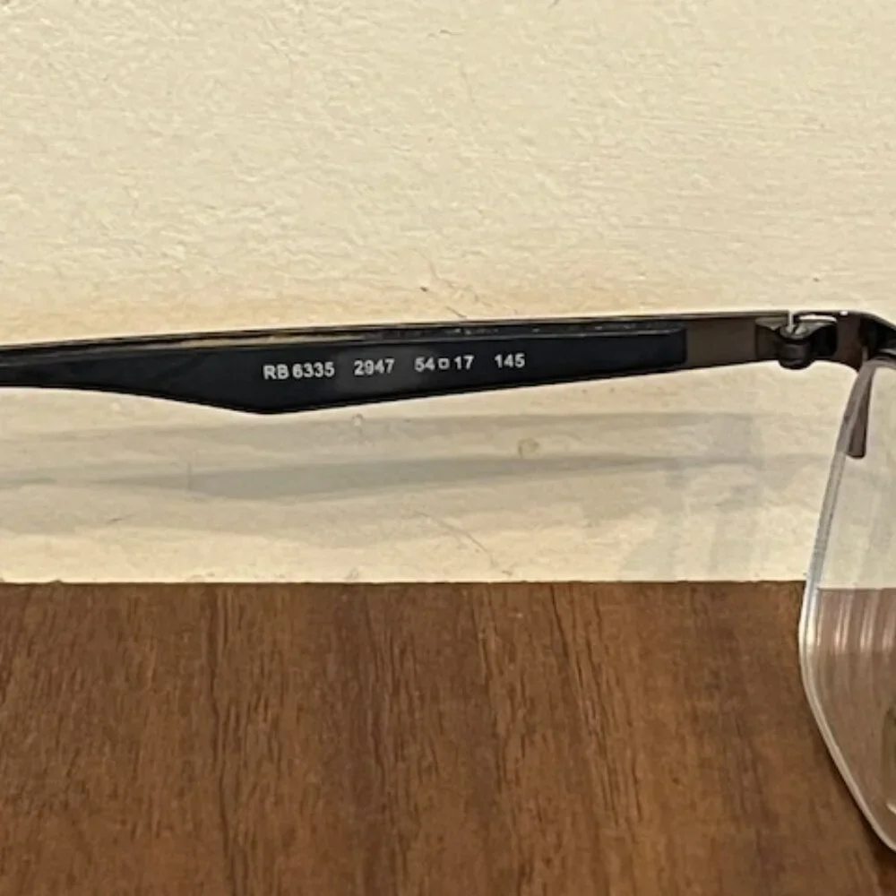 Ray Ban RB6335 2947 Eyeglasses, 54-17-145, Half Rim, Blue